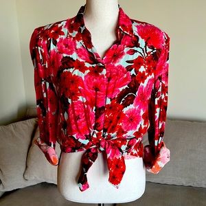 ZARA floral blouse